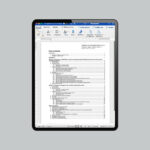 Beneva Word document on a tablet