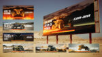 A Can-Am billboard and next to it there are 6 other billboard visuals.